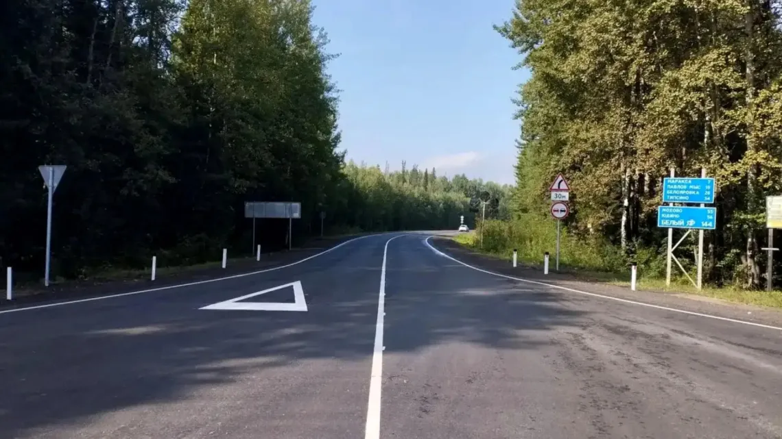 В Томской области досрочно завершили ремонт участка дороги Колпашево – Белый Яр