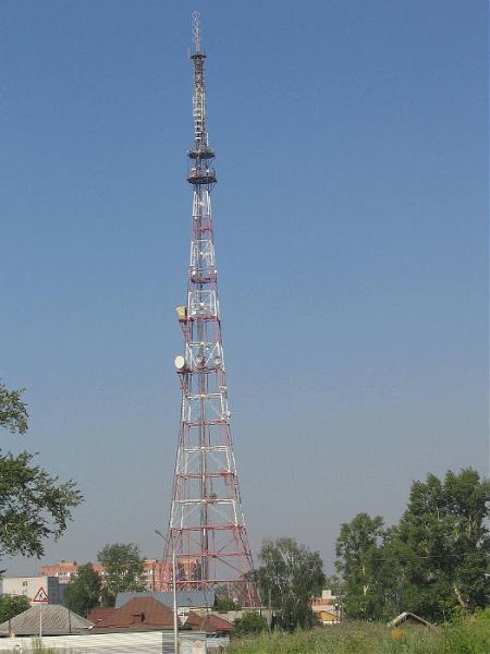Новая телевизионная вышка&#44; г. Томск. Высота 194  метров